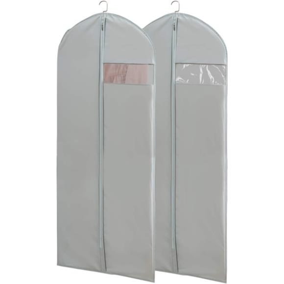 Dress Bags for Gowns Long,65''Long Dress Clear Garment Bag(Set of 2,23.3''X65'') - Picture 1 of 7